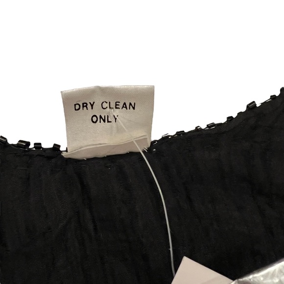 NWT Vintage Infashions Black Sequined and Beaded Butterfly Cape Shawl 100% Silk - Picture 8 of 15